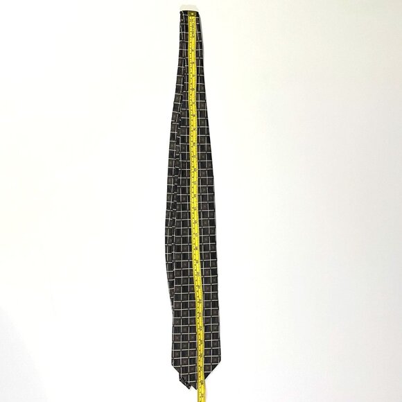 Bruno Piattelli - Men's Neck Tie - Black & Brown Squares - Pure Silk Handmade - Picture 8 of 8